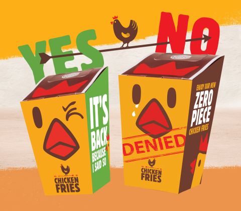 BURGER KING® Restaurants tap Real Chicken Known as Gloria to Randomly Decide if Chicken Fries Return in Select Restaurants (Graphic: Business Wire)