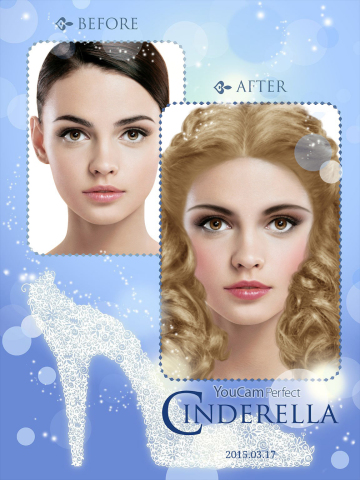 YouCam Makeup Now Includes Cinderella-inspired Makeup Looks and Contest (Graphic: Business Wire)