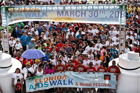 Florida AIDS Walk, which celebrates its 10th anniversary on March 22, 2015, draws thousands of participants and raises funds to benefit South Florida HIV/AIDS service providers. (Photo: Business Wire)