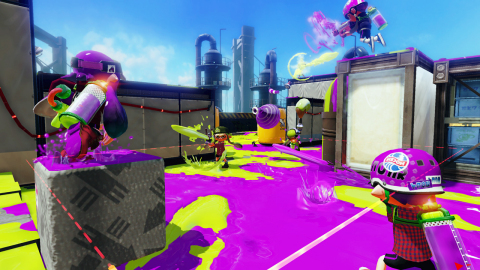 In Splatoon, players will battle in a variety of online multiplayer maps, including the newly announced Blackbelly Skatepark, Saltspray Rig and Walleye Warehouse. (Photo: Business Wire)