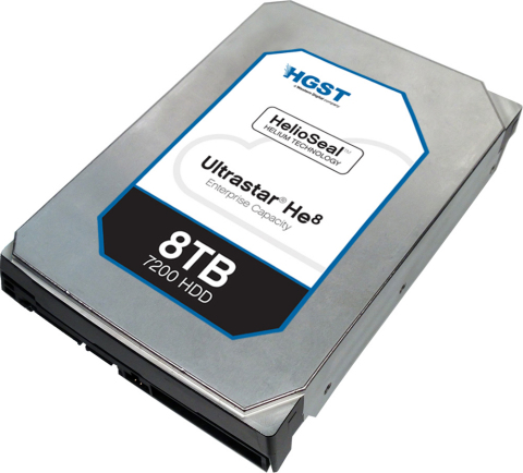 HGST Ultrastar He8 - Helium filled HDD, 8TB (Photo: Business Wire)