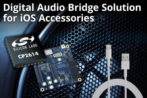 Silicon Labs CP2614 Digital Audio Bridge Solution for iOS Accessories (Graphic: Business Wire)