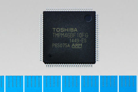 Toshiba: ARM(R) Cortex(R)-M4F-based microcontroller "TMPM46BF10FG" for secure communications control. (Photo: Business Wire)