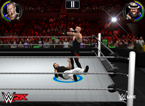 2K today announced the first simulation-based WWE video game for mobile platforms, WWE® 2K, is in development for iOS and Android devices. (Graphic: Business Wire)