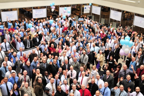 More than 550 employees at Granite Telecom shaved their heads in support of cancer research. The Saving by Shaving event raised $3.25 million for Dana-Farber Cancer Institute. (Photo: Business Wire)