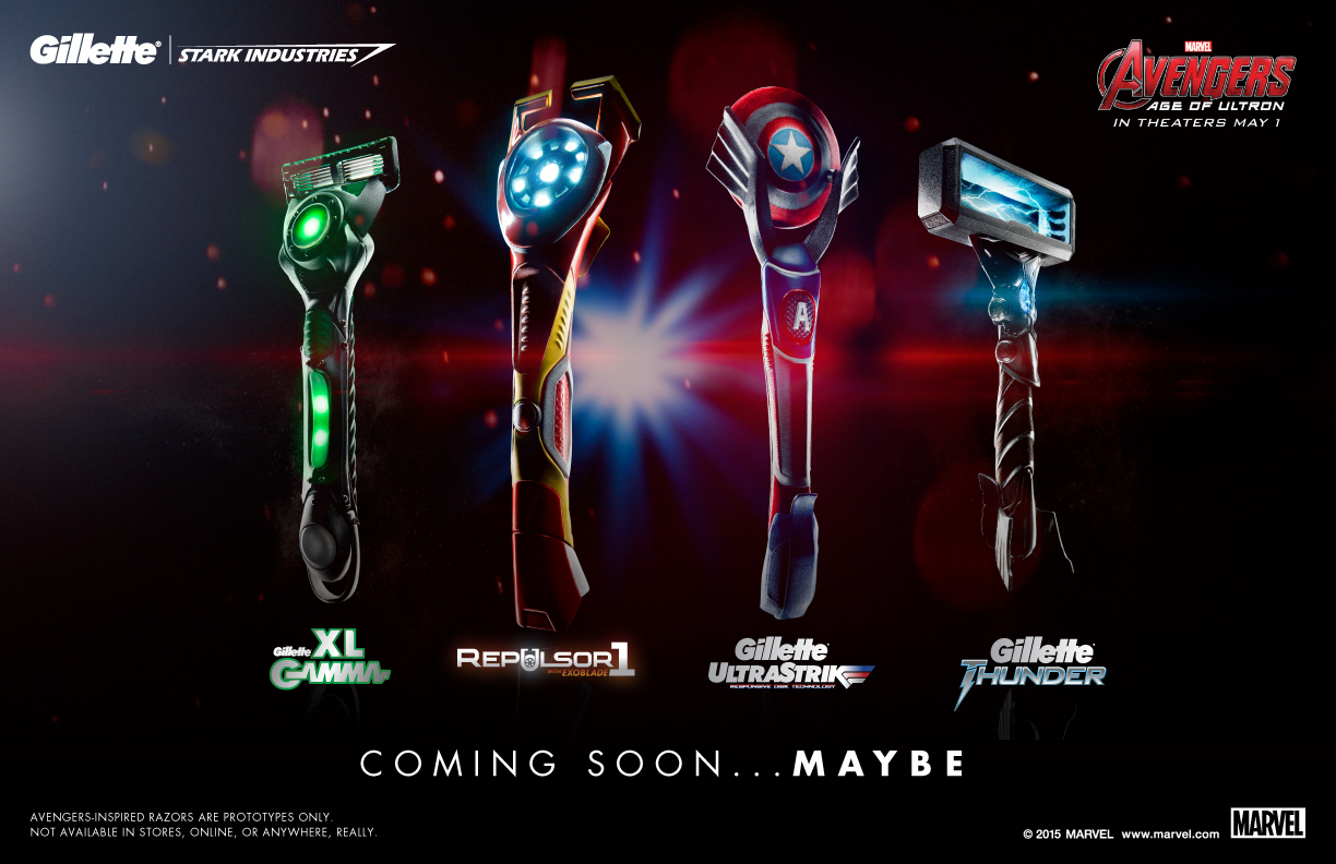 Gillette and Stark Industries Join Together for a First of Its