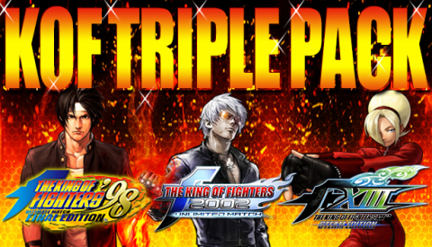 "THE KING OF FIGHTERS Triple Pack" includes the most highly praised installments among KOF fans with "THE KING OF FIGHTERS XIII STEAM EDITION" ($19.99), "THE KING OF FIGHTERS 2002 UNLIMITED MATCH" ($14.99) and "THE KING OF FIGHTERS '98 ULTIMATE MATCH FINAL EDITION" ($14.99) for the extremely advantageous price of $34.99. (Graphic: Business Wire)