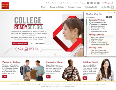 Get College Ready offers a variety of interactive quizzes that help students understand the level of their financial literacy and a convenient checklist feature that allows visitors to identify outstanding financial learning opportunities. (Photo: Business Wire)