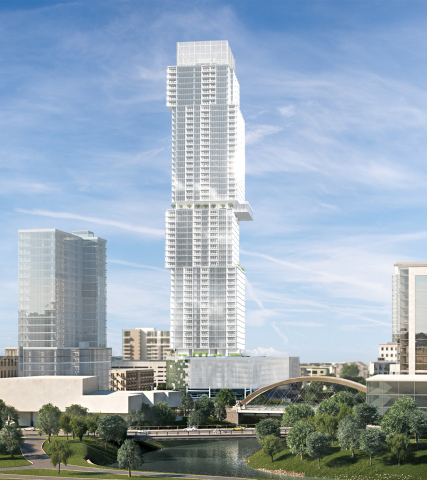 The Independent tower rendering, in Austin, TX. (Rendering credit: Rhode:Partners | Neezo)
