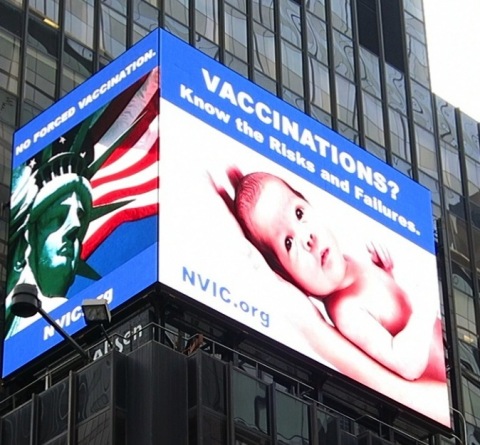 No Forced Vaccination - Times Sq 2015 (Photo: Business Wire)