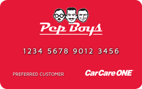 The Pep Boys CarCareONE card can be used at 800 Pep Boys locations nationwide and more than 18,000 CareCareONE dealers.