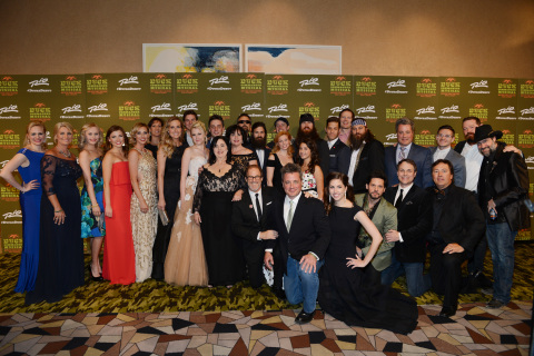 The Robertson Family and Cast of DUCK COMMANDER MUSICAL Celebrate World Premiere at Rio Las Vegas 4.15.15 - Credit Denise Truscello