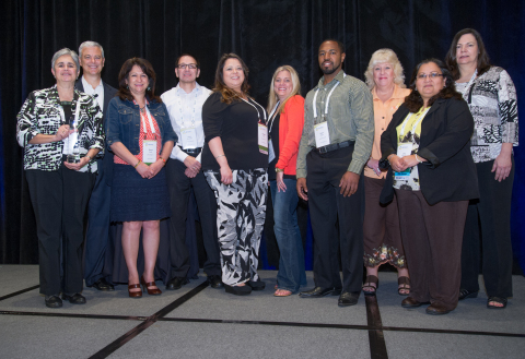 Left to right: Susan Steeg, Justice of the Peace, Pct. 3; Bruce Graham, Tyler's Courts & Justice Division President, Diana Cantu, Joe Alvarado, Angela Tovar, Amy Nichols, Issac Flynn, Karen Barland, Lily Reyes and Terri Montgomery. (Photo: Business Wire)