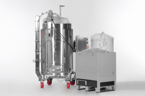 The Thermo Scientific HyPerforma Single-Use Mixers (SUM) combine the benefits of its widely used SUMs with advancements that address the requirements of single-use bioprocessors from scale-up to cGMP manufacturing. (Photo: Business Wire)