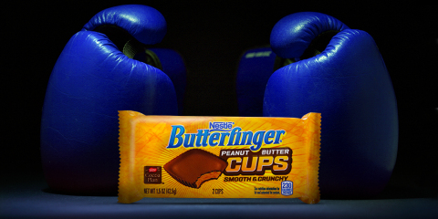 World Champion Boxer Manny "Pac Man" Pacquiao is training with Butterfinger Cups for the fight of the century. Fans can see more at Facebook.com/Butterfinger or follow the action with #GetInOurCorner at Twitter.com/Butterfinger. (Photo: Butterfinger)