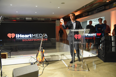 NEW YORK, NY - APRIL 22: iHeartMedia President of National Sales, Marketing & Partnerships Tim Castelli speaks during the iHeartMedia Soundfront at iHeartMedia Headquarters on April 22, 2015 in New York City. (Photo by Michael Loccisano/Getty Images for iHeartMedia)