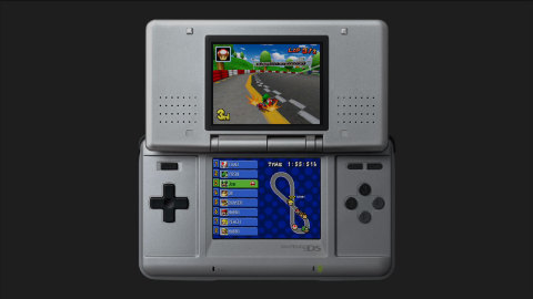 In Mario Kart DS, race along with Mario and his friends in five single-player modes and over 30 courses. (Photo: Business Wire)