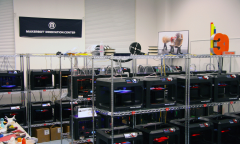 The MakerBot Innovation Center brings 3D printing technology to faculty and thousands of students, as well as the local business community, to collaborate on Real-Time Prototyping™, model making and small-scale creative and manufacturing projects. (Photo: Business Wire)
