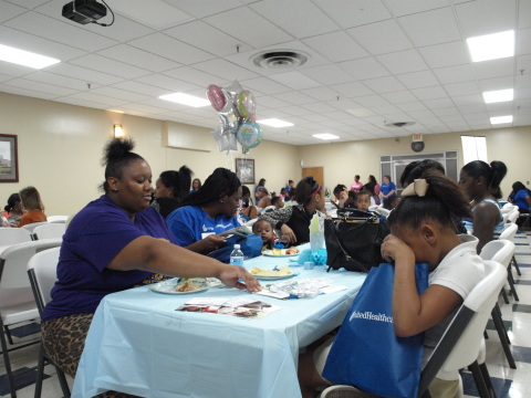 New and expectant moms attended the Community Baby Shower hosted by UnitedHealthcare Community Plan of Mississippi at Jackson Medical Mall in Jackson, Miss. The baby shower provided expectant moms and new parents with important prenatal and well-baby care resources and information. They also received information about UnitedHealthcare's Healthy First Steps case management program and BabyBlocks, a free online wellness-incentive program. (Photo Credit: Jimmy Winstead)