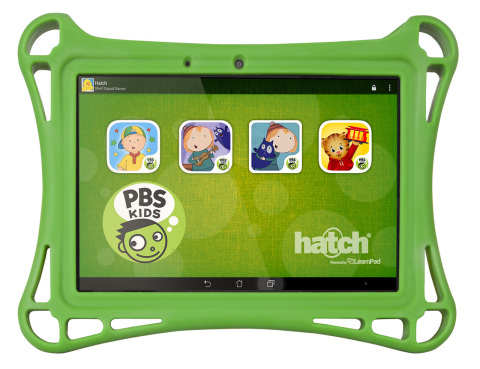 The PBS KIDS apps that will be available on Hatch iStartSmart tablets include Daniel Tiger's Grr-ific Feelings, Peg + Cat: The Tree Problem, Caillou Let's Pretend, and Peg + Cat Big Gig. (Photo: Business Wire)