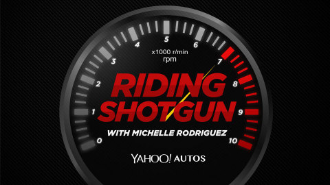 Riding Shotgun with Michelle Rodriguez: A Yahoo Auto series with actress Michelle Rodriguez jumping behind the wheel and into the driver’s seat to put the fastest cars to the test as she gears down and weighs in on their performance. From Executive Producer Michelle Rodriguez and produced by Untitled Matador Content. (Graphic: Business Wire)