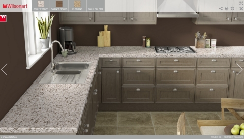 Finding the right look for today's home renovation projects can be exciting and daunting with more than a multitude of choices. To help designers and consumers identify the colors, patterns and materials that make their dream kitchen or bathroom project a reality just became a finger pinch away with Wilsonart's expanded, interactive Visualizer. (Photo: Business Wire)