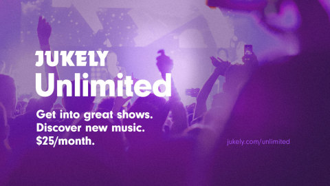Jukely Unlimited - Live Concerts: One Monthly Fee (Graphic: Business Wire)
