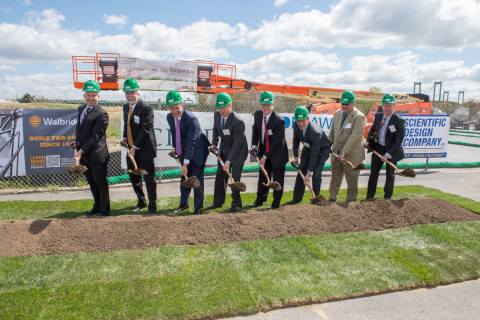 Croda Inc ceremonially breaks ground on a $170 million plant in New Castle, Del. Left to right: Delaware Governor Jack Markell; President, Personal Care & Actives, Croda, Kevin Gallagher; Group Chief Executive, Croda, Steve Foots; Managing Director of Geotech, Rick Hanson; Site Director, Croda Atlas Point, Robert Stewart; Global President of Operations, Croda, Stuart Arnott; Cabinet Secretary, Delaware Economic Development Office, Alan Levin; and Global Managing Director, Personal Care, Croda, Art Knox.
