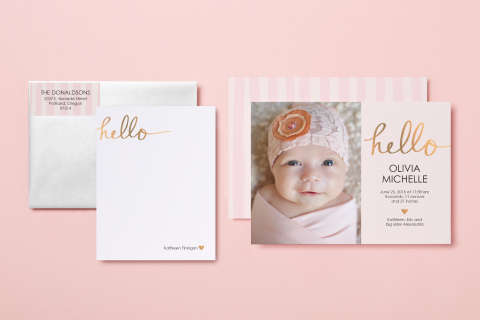 Tiny Prints, the leading online stationery boutique, today unveils its exclusive line of birth announcements, designed to benefit Baby2Baby, a non-profit organization that provides low-income children, ages 0 to 12, with diapers, clothing and all the basic necessities that every child deserves. (Photo: Business Wire)