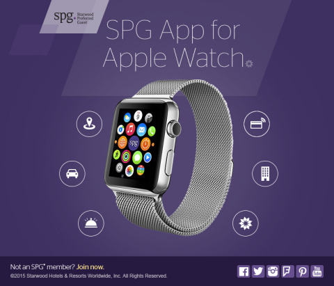 Starwood Hotels & Resorts - SPG App for Apple Watch (Photo: Business Wire).