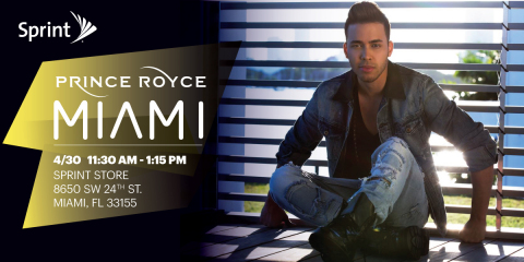 Prince Royce, award-winning artist and one of Latin music's fastest-rising superstars, will work with Sprint to help develop unique music-related initiatives and programs. (Graphic: Sprint)