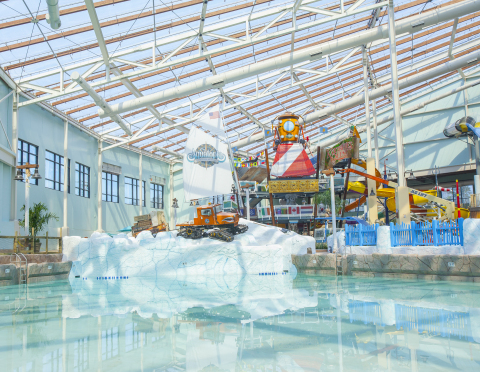 Camelback Lodge & Aquatopia Indoor Waterpark opens today in the Pocono Mountains at Camelback Resort. Situated under a Texlon® transparent roof, Aquatopia is the largest indoor waterpark in the Northeast. (Photo: Business Wire)