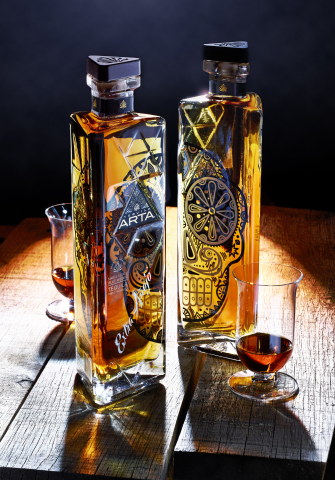 Colorado-owned Arta Tequila launches the first batch of its five-year aged Extra Añejo tequila in numbered and signed bottles (only four batches, 1,000 bottles produced in each batch) at select retail stores throughout Colorado. One of the most unconventionally produced tequilas, Arta's Extra Añejo is triple-barreled (three years in American white oak, then split between French cognac and Spanish sherry barrels for another two years) and ultimately reunited, taking traditional tequila aging to an art form. (Photo: Business Wire)