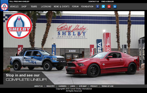 Carroll Shelby International launches new website, www.shelby.com (Photo: Business Wire)