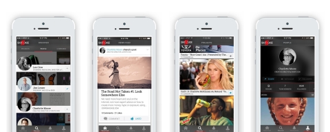 The new Shocase mobile app enables members to track industry news, post and share articles, view the inspiring work of fellow professionals, search new talent and share work directly from their phone. It is free to download from the Apple App Store. (Graphic: Business Wire)