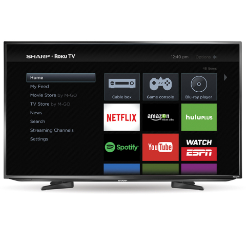 The new Sharp Roku TV models are available this month exclusively at Best Buy stores and BestBuy.com. (Photo: Business Wire)