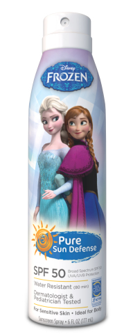 Pure Sun Defense spray featuring Disney "Frozen" characters Anna and Elsa. Available at Walmart and Target nationwide. (Photo: Business Wire)