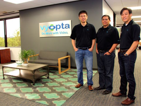 Vyopta's founders: Rick Leung, chief technology officer; Alfredo Ramirez, chief executive officer; and Andrew Chen, vice president and general counsel. (Photo: Business Wire)