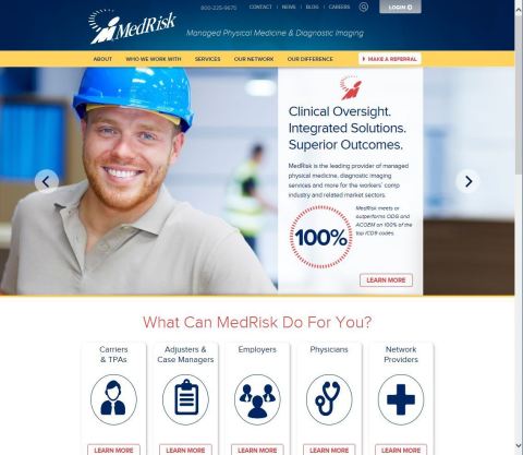 MedRisk's new website features more education for patients, providers and workers' compensation claims managers. (Photo: Business Wire)