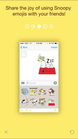Snoopy emoji keyboard by Swyft (Graphic: Business Wire)