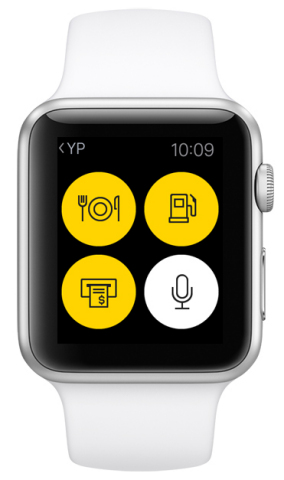 YP Brings Local Search to the Apple Watch. YP Enables Users to Have Best Local Businesses Right on Hand (Graphic: Business Wire)