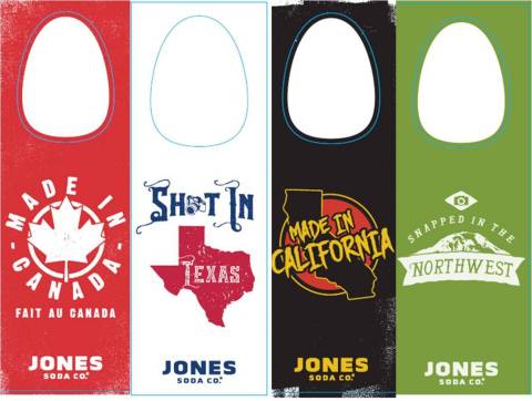 Jones Soda's limited edition "Made In" Program is a tribute to its fans across North America (Graphic: Business Wire) 