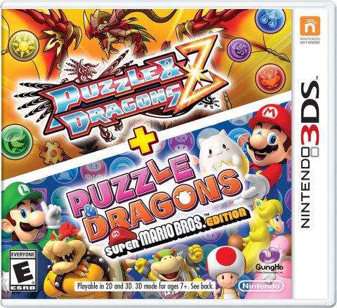 Puzzle & Dragons Z + Puzzle & Dragons Super Mario Bros. Edition Come Packaged Together on One Game Card (Photo: Business Wire)