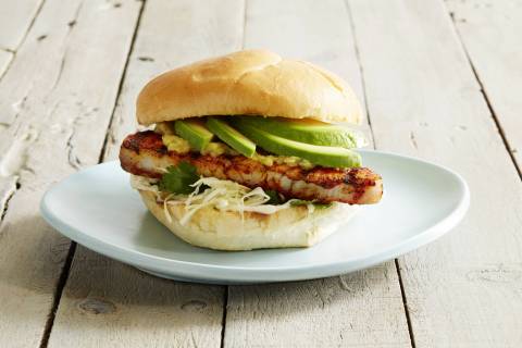 Achiote Grilled Fish Sandwich with California Avocado and Roasted Pineapple-Jalapeño Spread (Photo: Business Wire) 