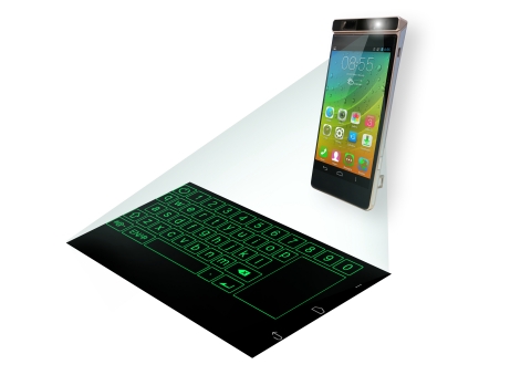 Smart Cast concept smartphone combines projector and virtual keyboard (Photo: Business Wire)