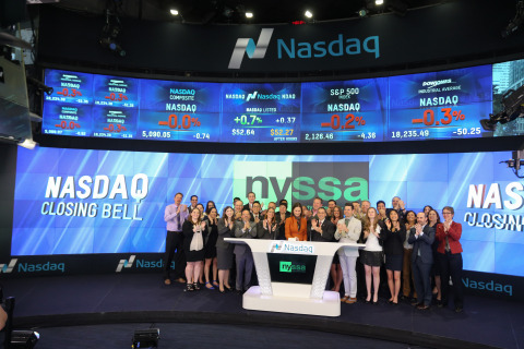 New York Society of Security Analysts (NYSSA) rang the closing bell at NASDAQ (Photo: Business Wire)