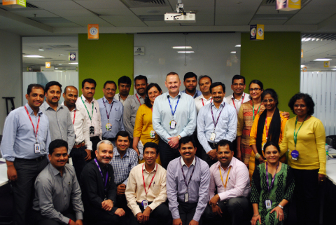 CEO, Michael Boustridge and Ciber India Operation Team (Photo: Business Wire)