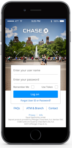Chase Mobile for iPhone now gives users the option to log in with Touch ID (Photo: Business Wire)