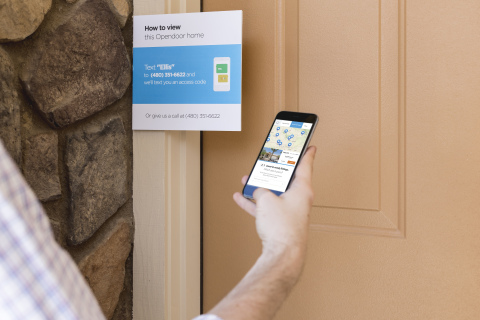 Home shoppers can view an Opendoor home on their schedule - 24/7 - with their mobile device. (Photo: Business Wire)