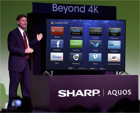 Sharp Shipping AQUOS(TM) 4K NEXT UltraHD TV featuring Espial HTML5 Client Technologies (Photo: Business Wire)